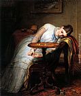 Charles Robertson Paintings - Hope Deferred, And Hopes And Fears That Kindle Hope by Charles West Cope